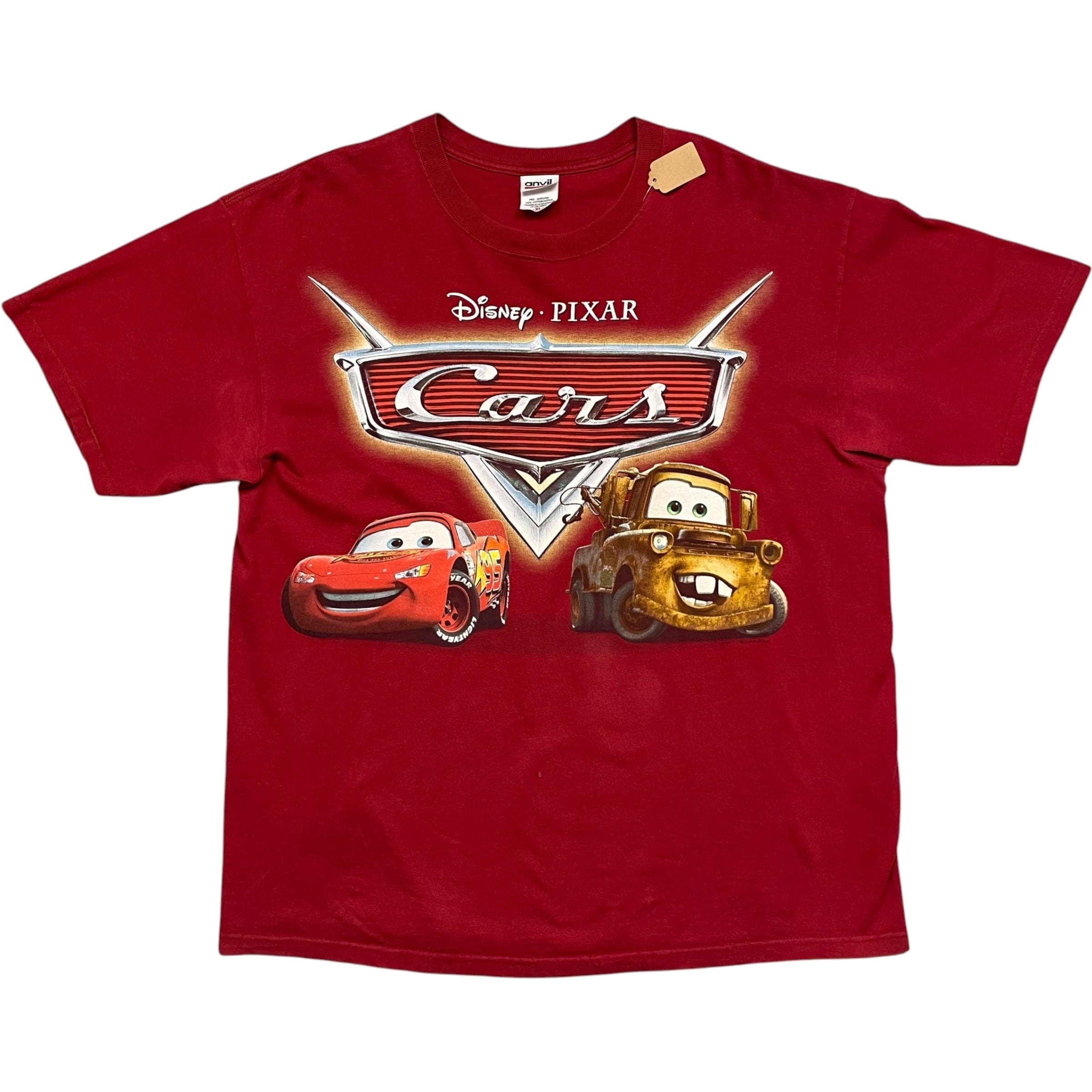 《XL》 anvil アンヴィル ディズニーTシャツ レッド プリントデザイン no.7646