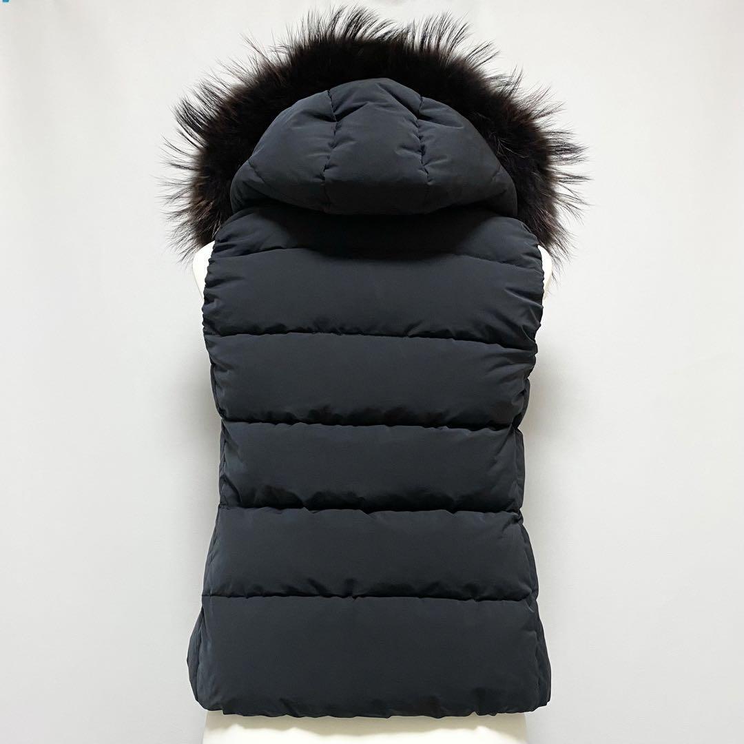 TATRAS / SAVONAROLA ダウンベスト ラクーンファー ブラック 【公式通販】