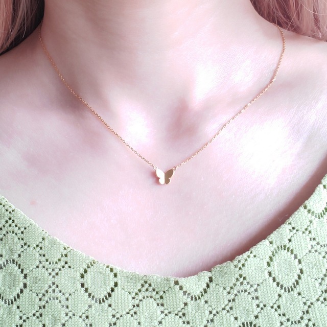 小さな蝶のシンプルなネックレス Silver925 スキンジュエリー Frana フラナ