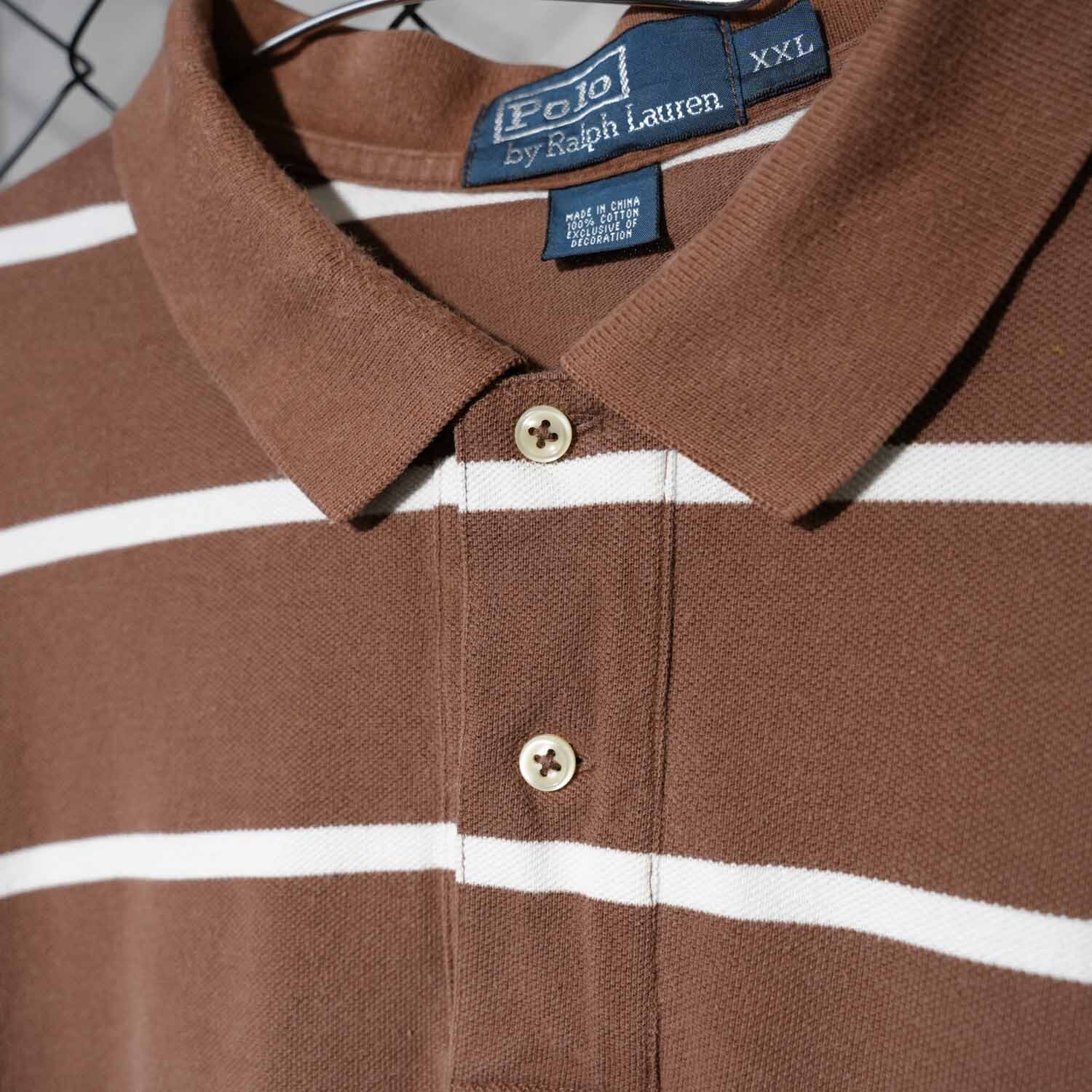90s POLO by RALPH LAUREN ラルフローレン ボーダー 半袖 ポロシャツ