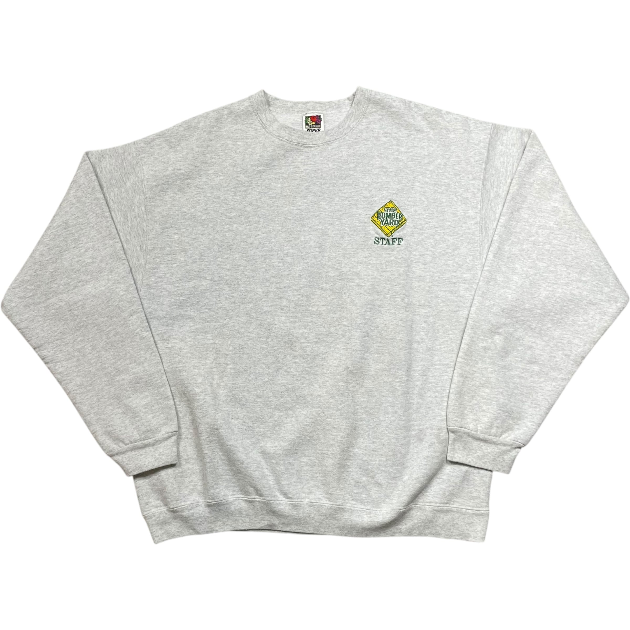 《XL》 FRUIT OF THE ROOM フルーツオブザルーム 刺繍ロゴ 90年代 vintage グレー no.9865