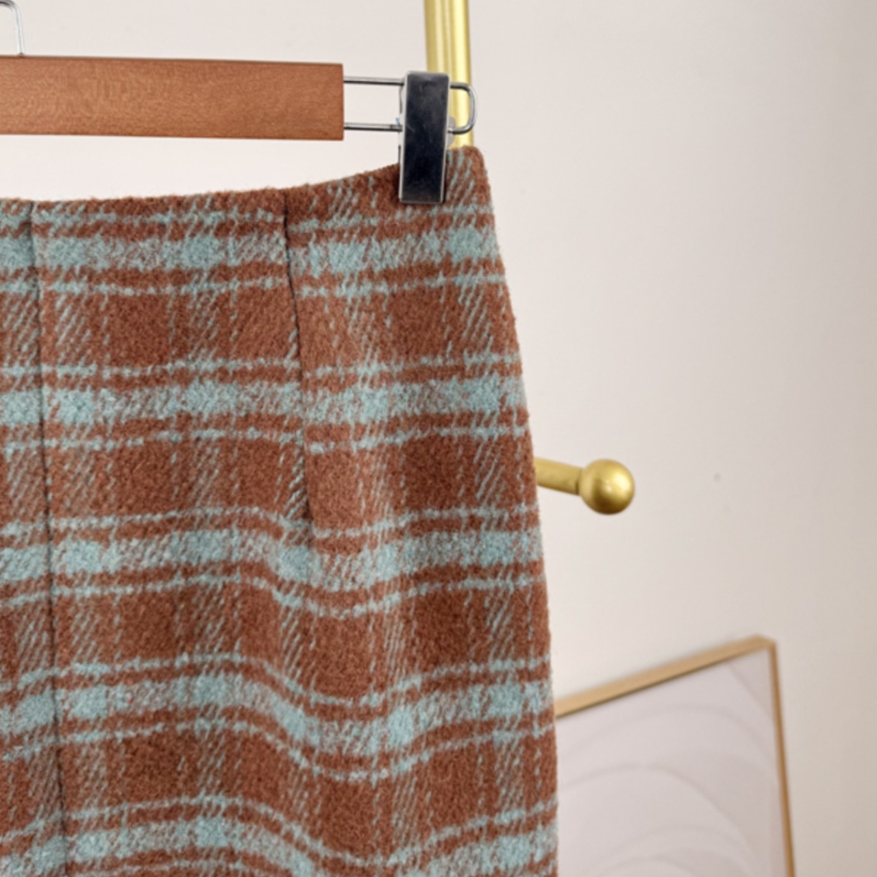 スリット入りタータンチェックタイトスカート   F0100 - 4