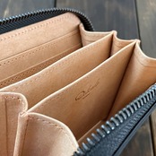 HORWEEN シェルコードバン ミドルウォレット バーガンディ