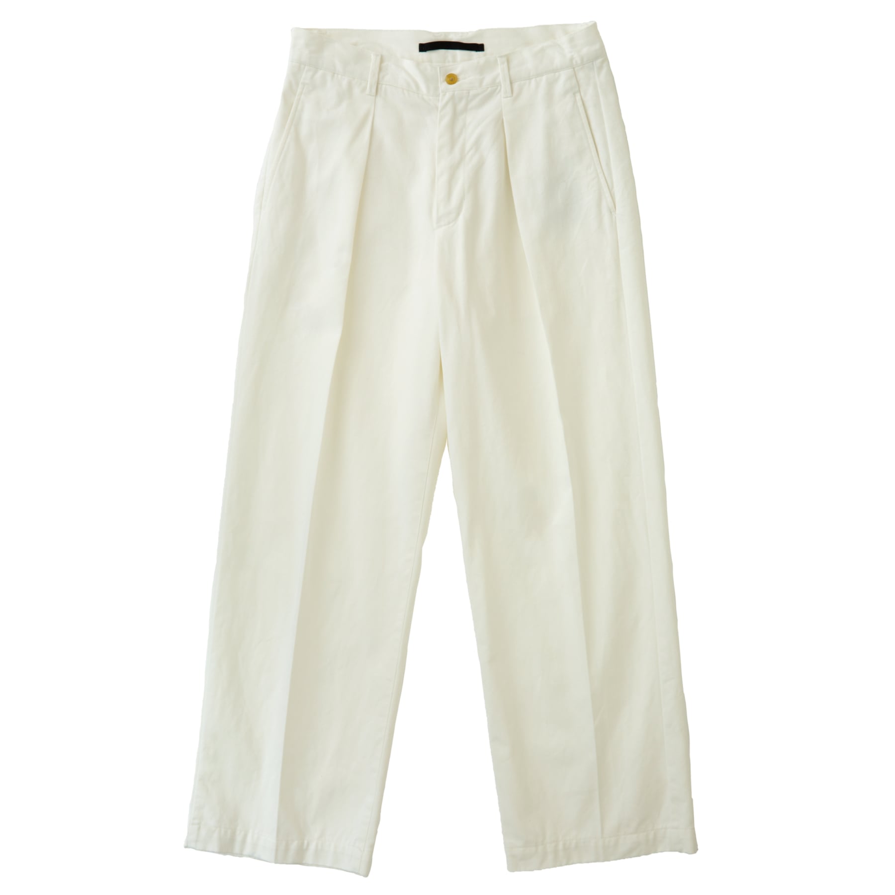CTTN CHINO TUCK PANTS / コットンチノタックパンツ (WHITE) | KICS