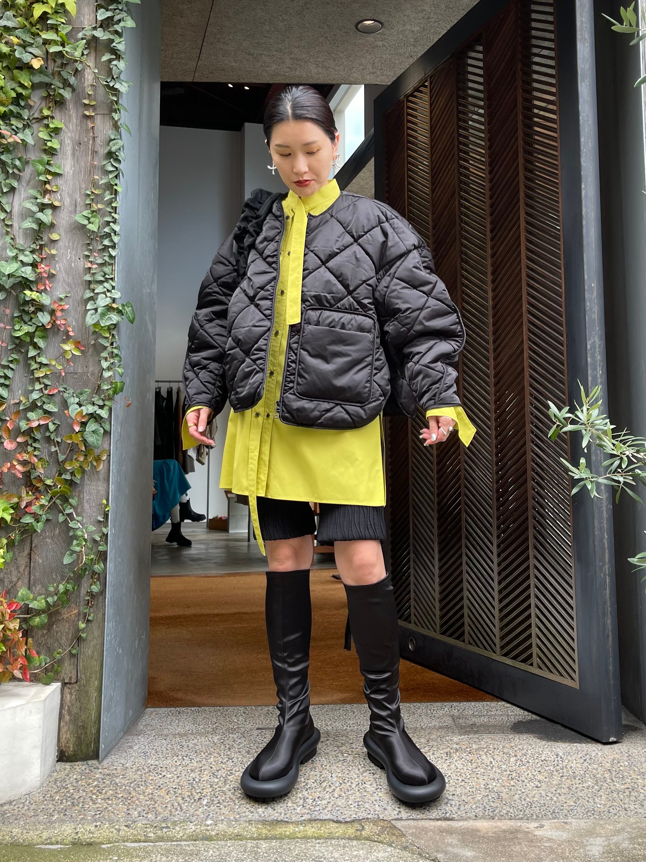 エンフォルド ENFOLD SATIN QUILTED JACKET
