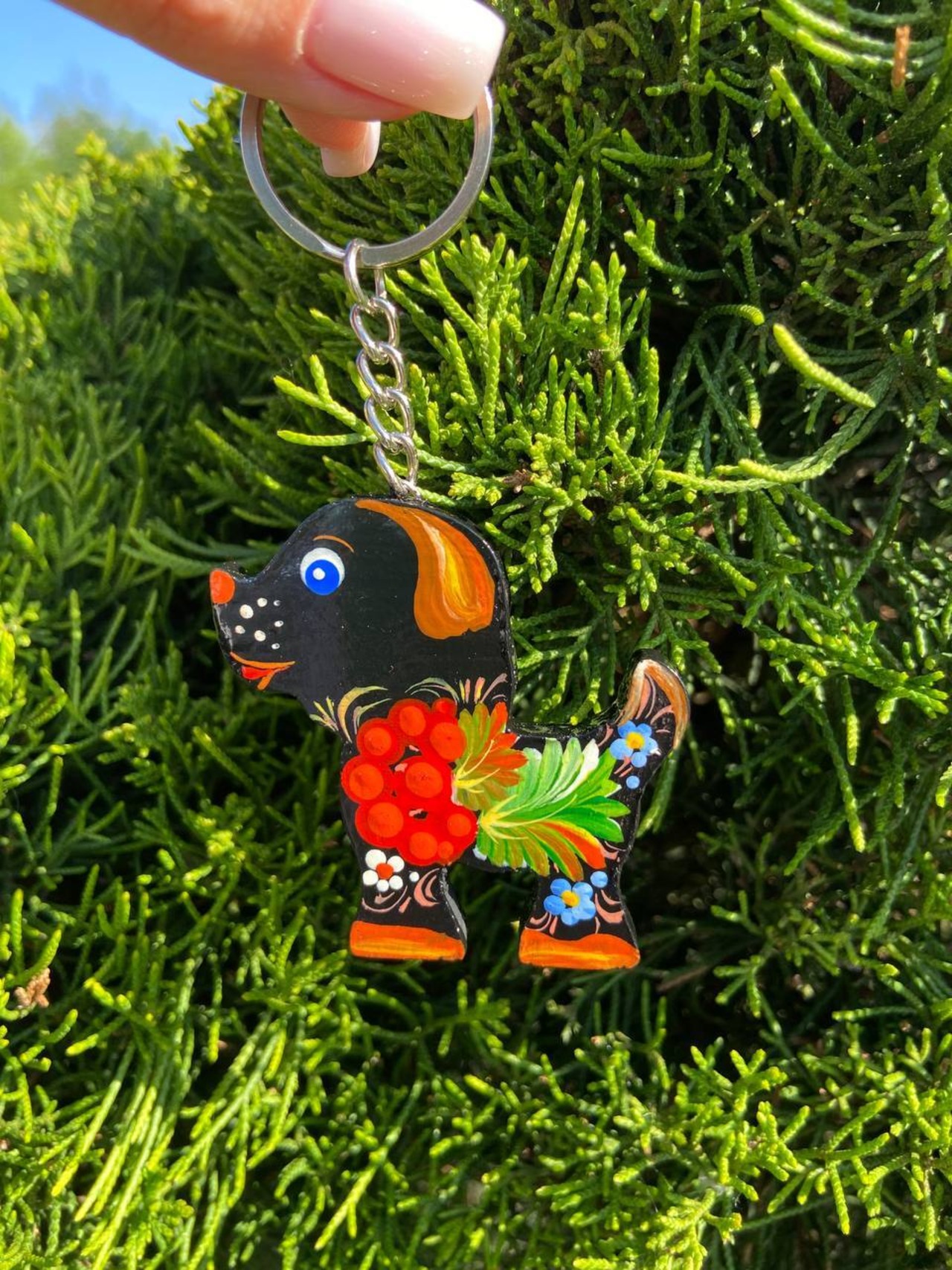 木製キーホルダー・犬（製作者：巨匠ホロベッツ作） - 3