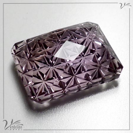 甲州貴石切子 アメジスト アメジスト/角大（甲州貴石切子） 9.97ct V838 | Verdelite