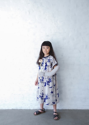 【24SS】ミチリコ(michirico) Souvenir front open dress  サファイアブルー【S / M】ワンピース