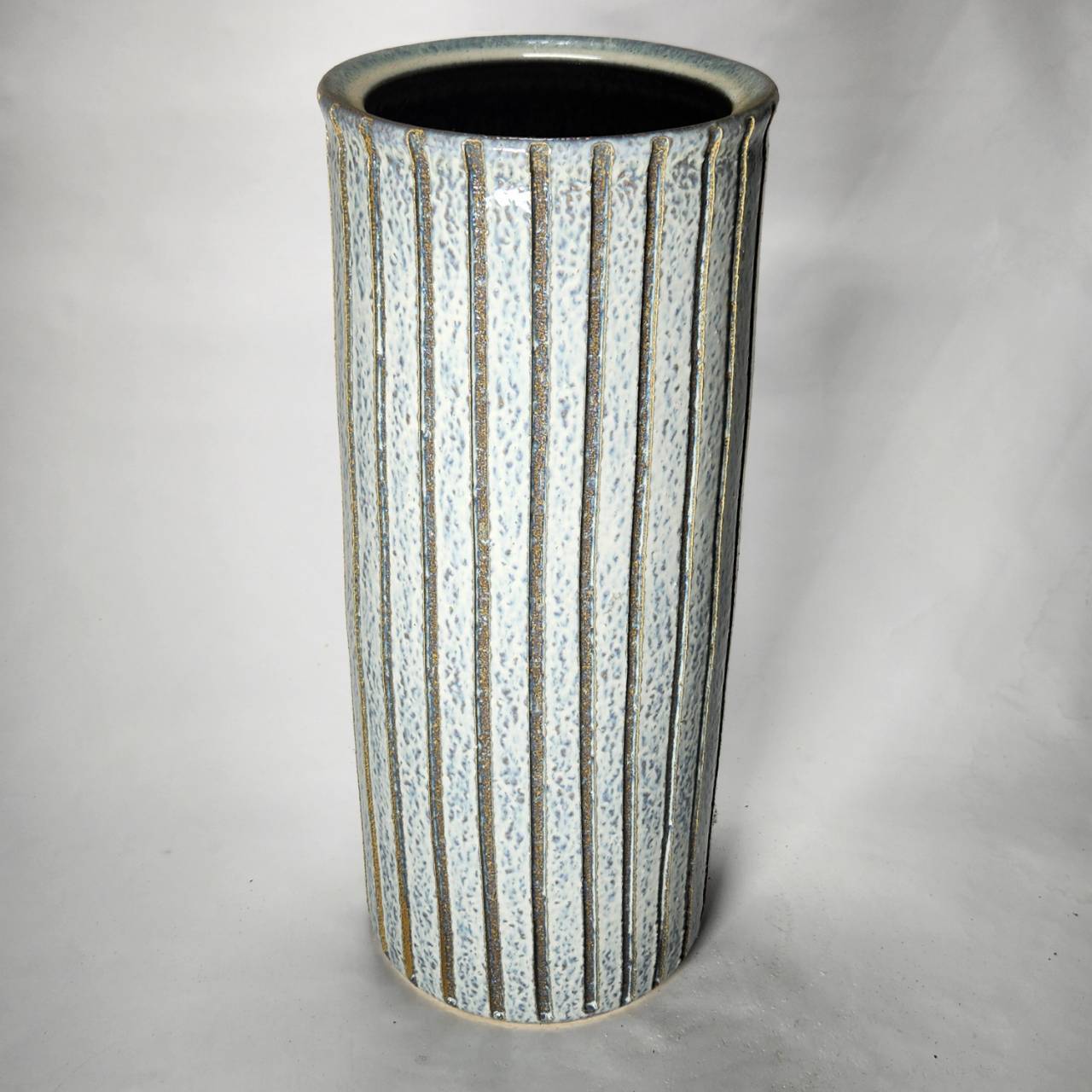 刷毛目傘立 （信楽焼き・陶器・傘立て・梅雨・雨・玄関・収納・B037-08