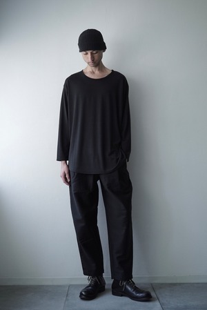 〈予約商品〉Super140s Washable Wool Jersey / L/S Tee (MID NIGHT)