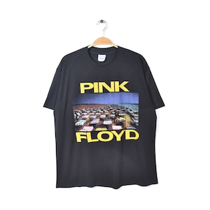 80s ピンクフロイド USA製 ヴィンテージTシャツ 黒 バンドT ロックT シングルステッチ メンズXL PINK FLOYD 古着 @AD0003