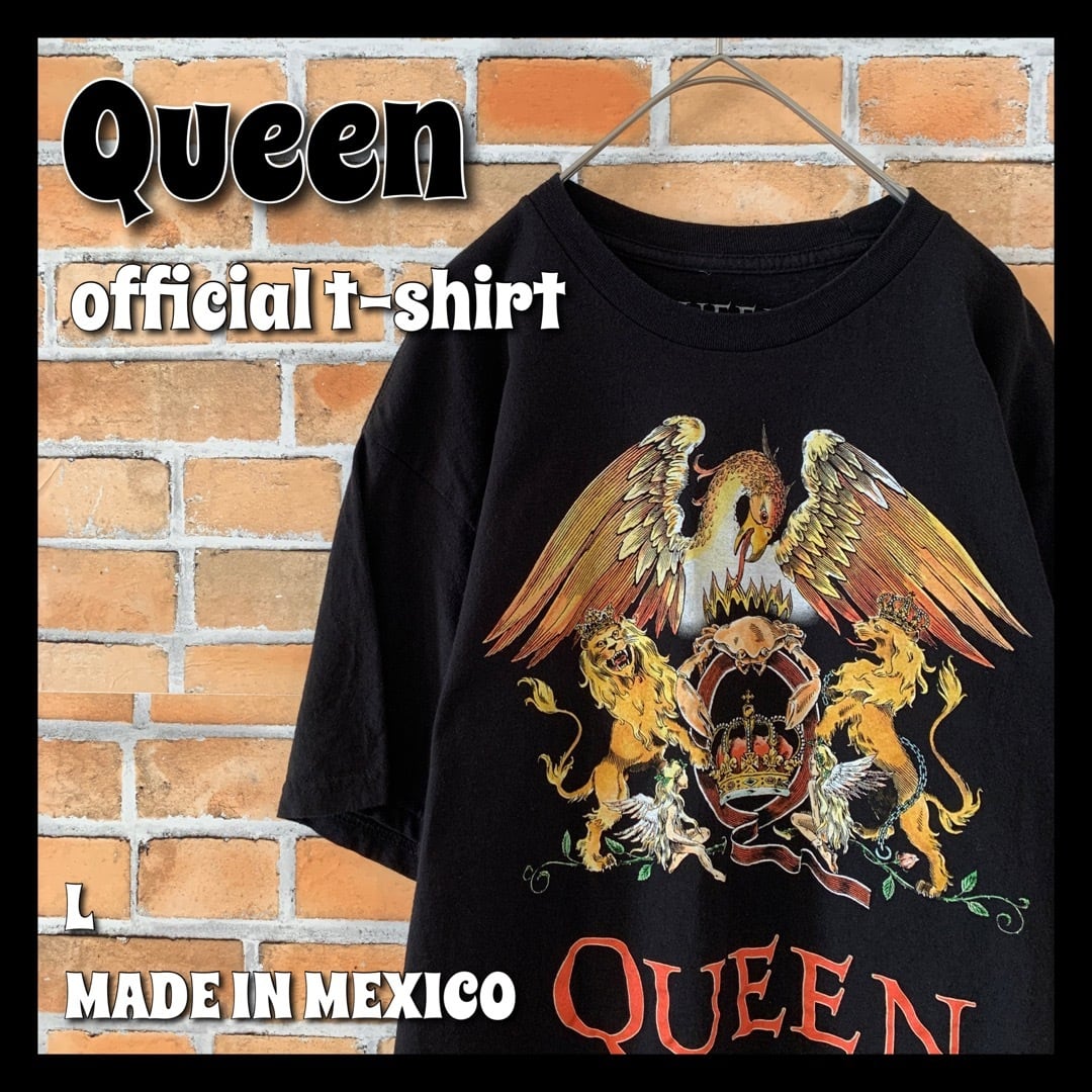 Queen】クイーン オフィシャルバンドTシャツ ロゴ L 黒 FreddieMercury ...