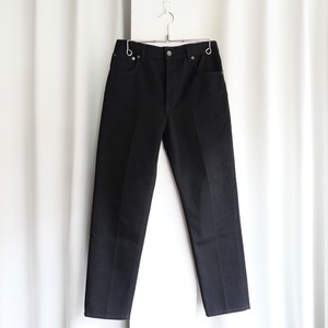 GUCCI HORSE BIT DETAIL BLACK DENIM PANTS