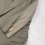 90s Burberrys バーバリー 金ボタン 背抜き ダブル テーラードジャケット 98-88-175/カーキグレー系 メンズ ビンテージ