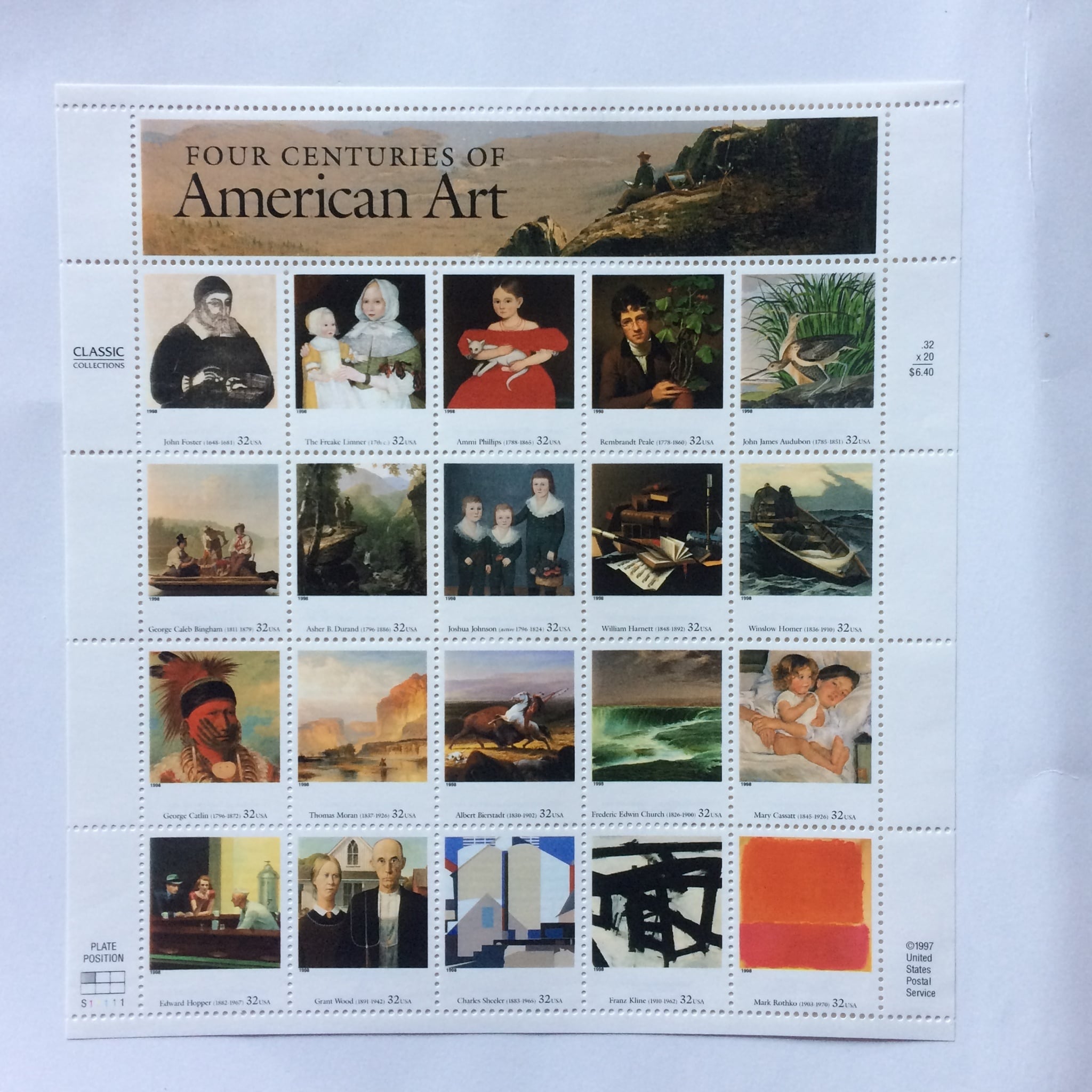 アメリカの芸術 切手フルシート　American Art　[185734788]
