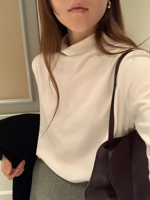 (予約) ounce / Velvet turtleneck tee 2color