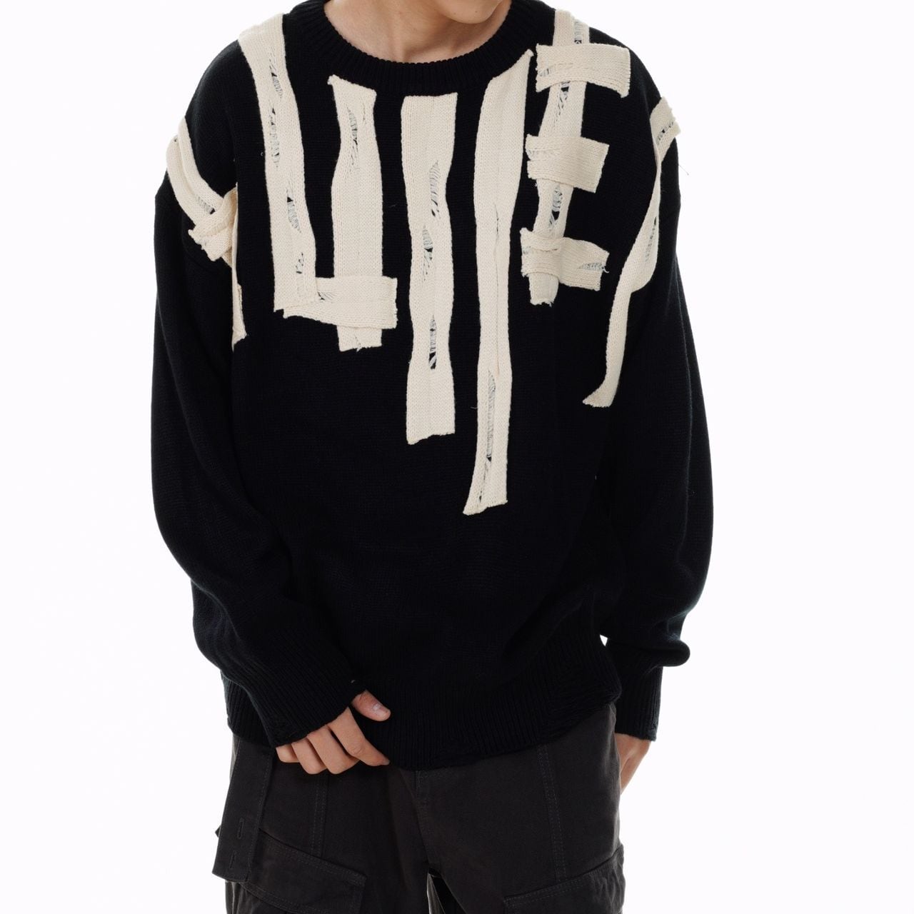 American casual loose abbey style hole sweater(MT1357)