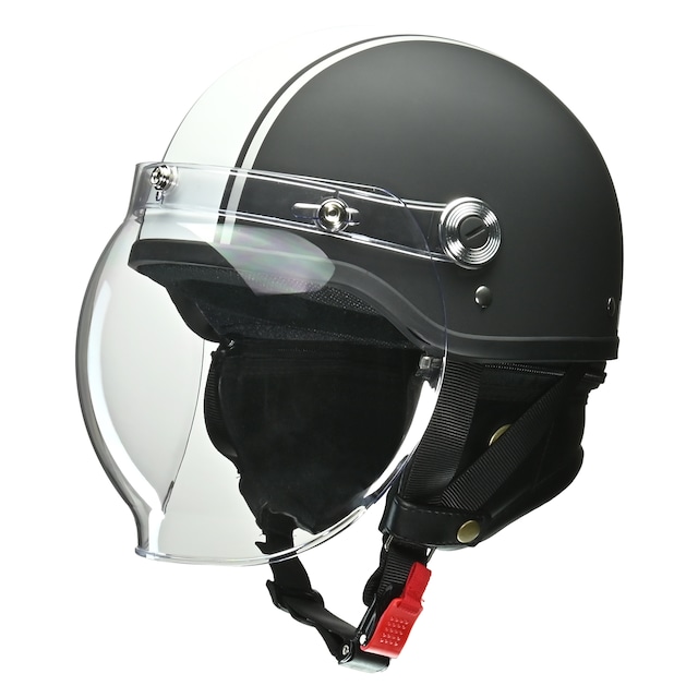 【公式】CROSS CR-760　ハーフヘルメット　マットブラック×ホワイト