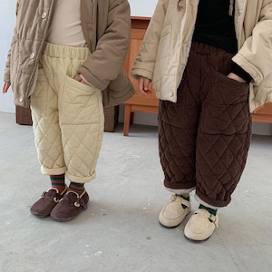 【冬作】 キルティングコーデュロイパンツ　全2色
