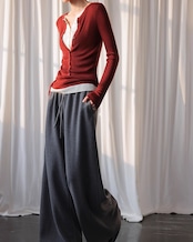 Fake layered slim rib Knit T20336