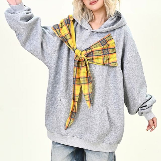 color scarf design hoodie　カラースカーフデザインフーディー　J1520