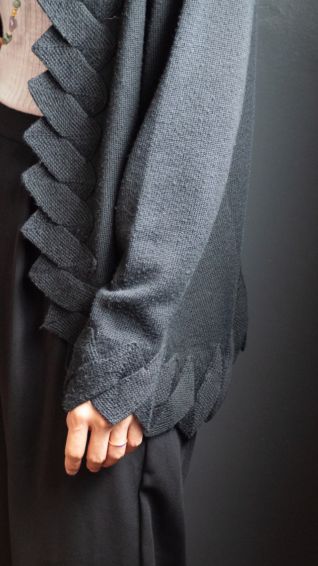 unknown 1980s Jagged hem cardigan