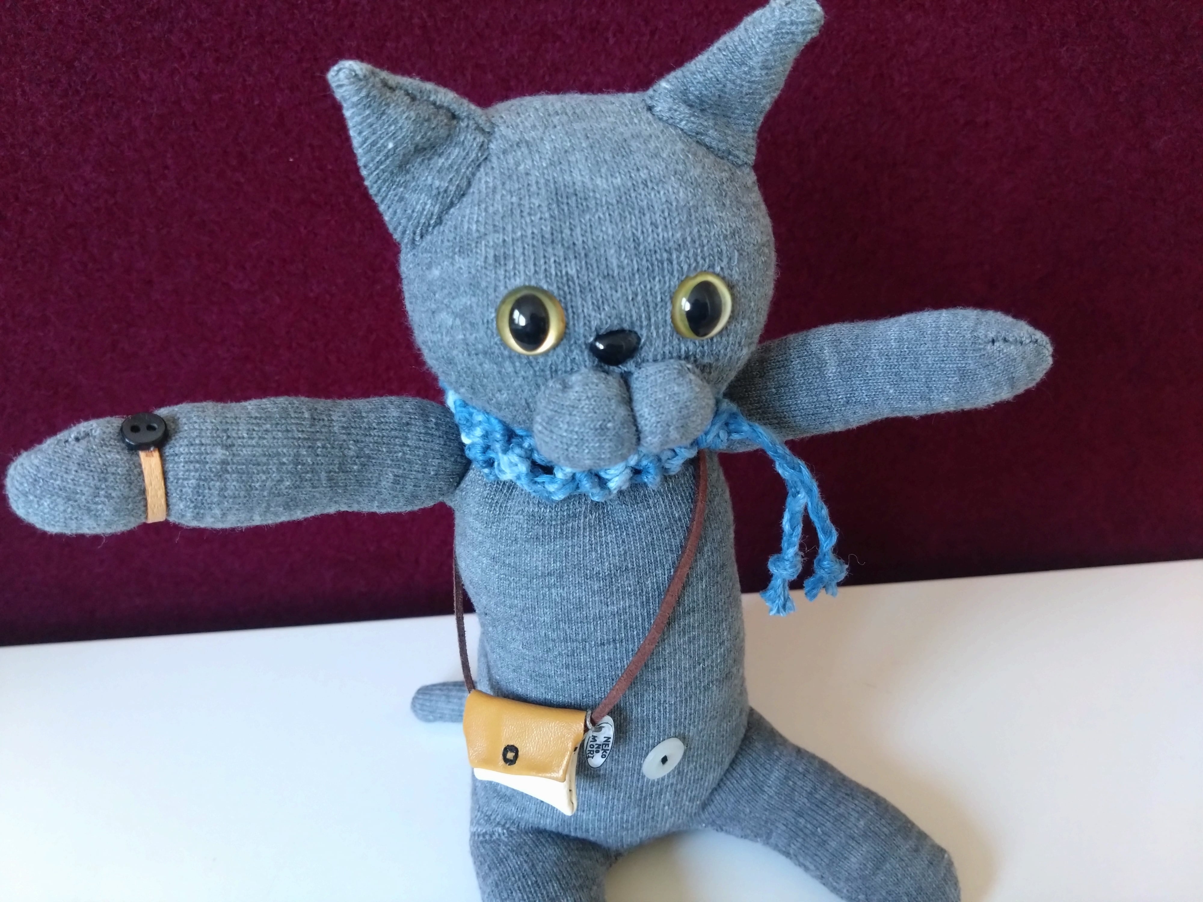 ハンドメイド へそ猫 靴下猫 ソックスキャット ねこのもり | ねこの