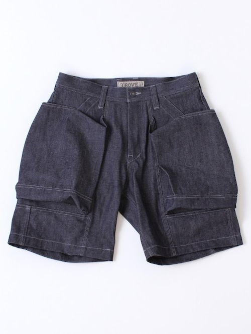 TROVE x 岡部文彦 / BIG POCKET SHORTS ( BASIC SILHOUETTE DENIM ) / INDIGO