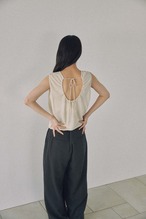 DU260530 Back Open Sheer Knit Tops