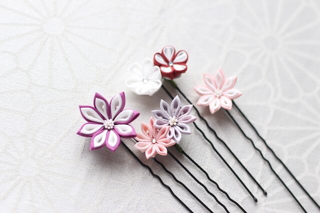 つまみ細工 コームとUピンのセット