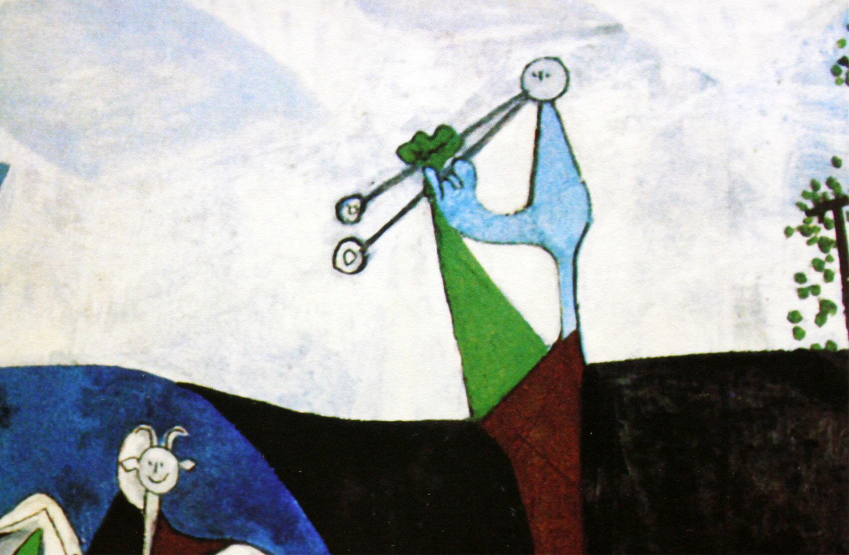 ピカソ✨ パブロ ピカソ「生きる喜び」額縁4色選択可能 作品証明書 展示用フック