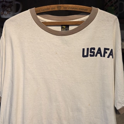 VINTAGE 80s USAFA リンガーTシャツ USED