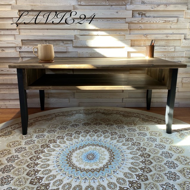 お急ぎ便 無料中 英国デザイン ローテーブル A リッチな アイアン風 脚 ティッシュ リモコンすっきり テレビ台相性○