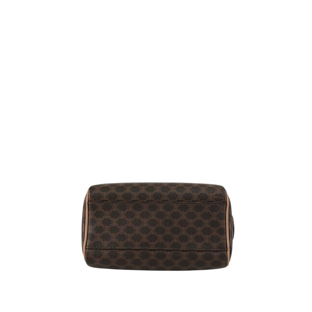 CELINE セリーヌ マカダム ショルダーバッグ ブラウン PVC 2way ミニバッグ ミニボストン vintage ヴィンテージ オールド asbejd