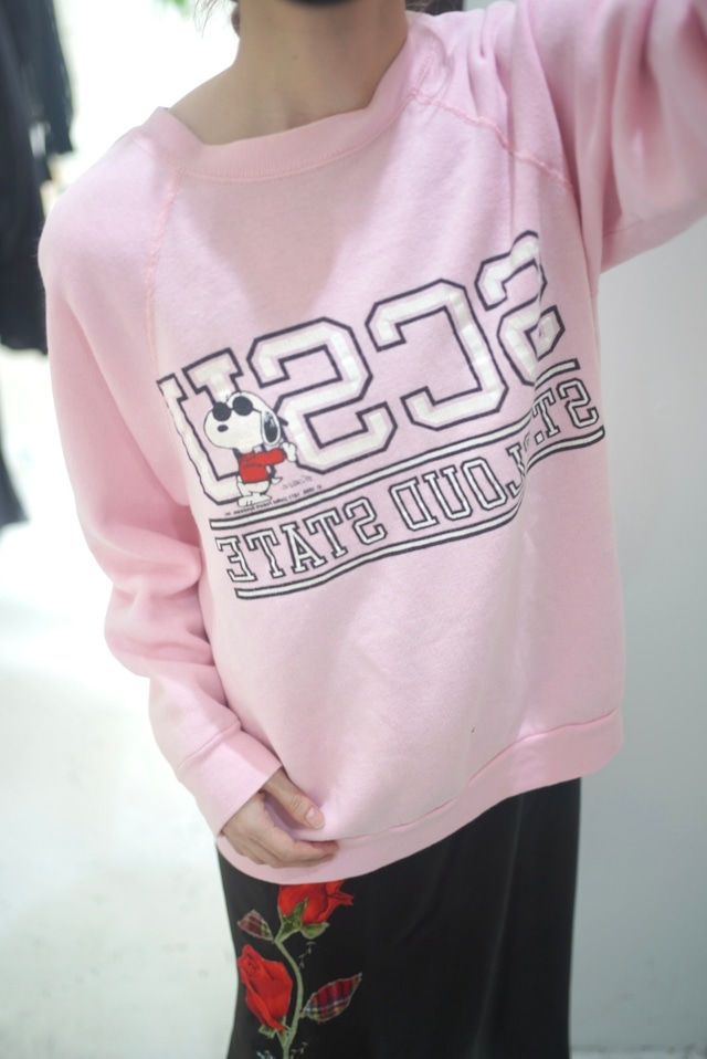 SNOOPY pink sweat