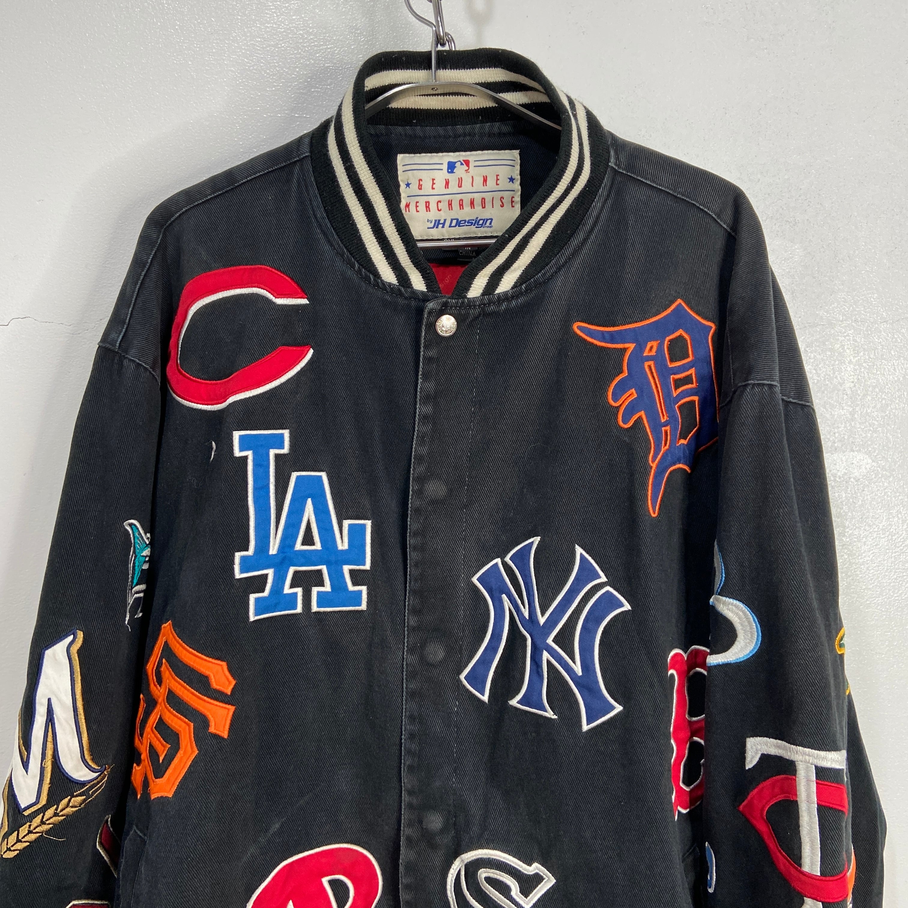 送料無料』90s MLB チームロゴスタジャン ワッペン ジェフハミルトン 