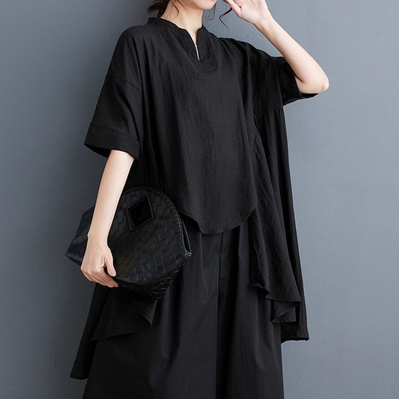 アシンメ チュニック ブラウス  30206