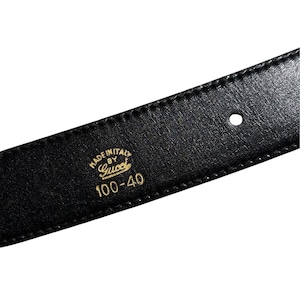 vintage GUCCI black leather belt
