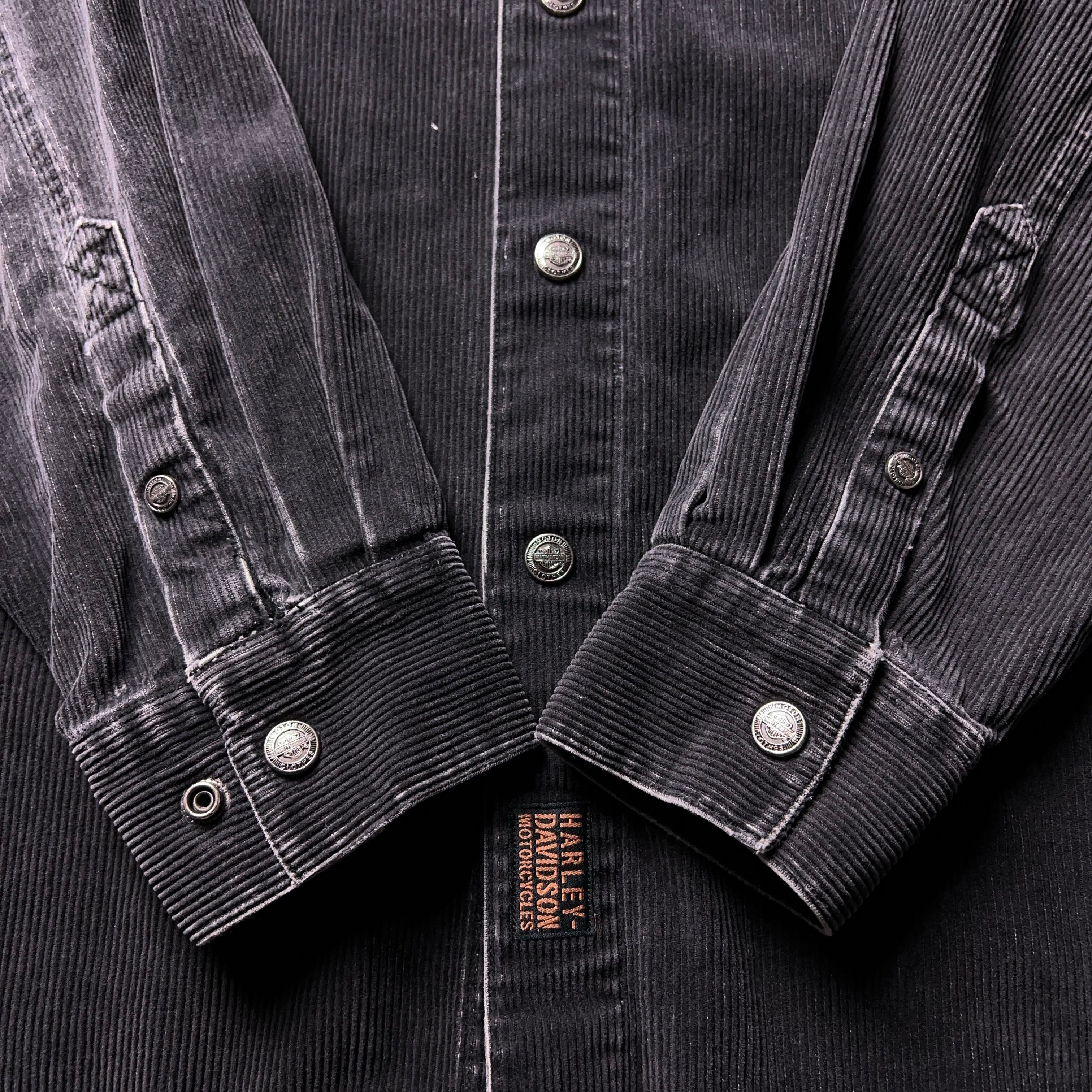 ハーレー Harley-Davidson コーデュロイシャツ 刺繍ロゴ スリル 【公式