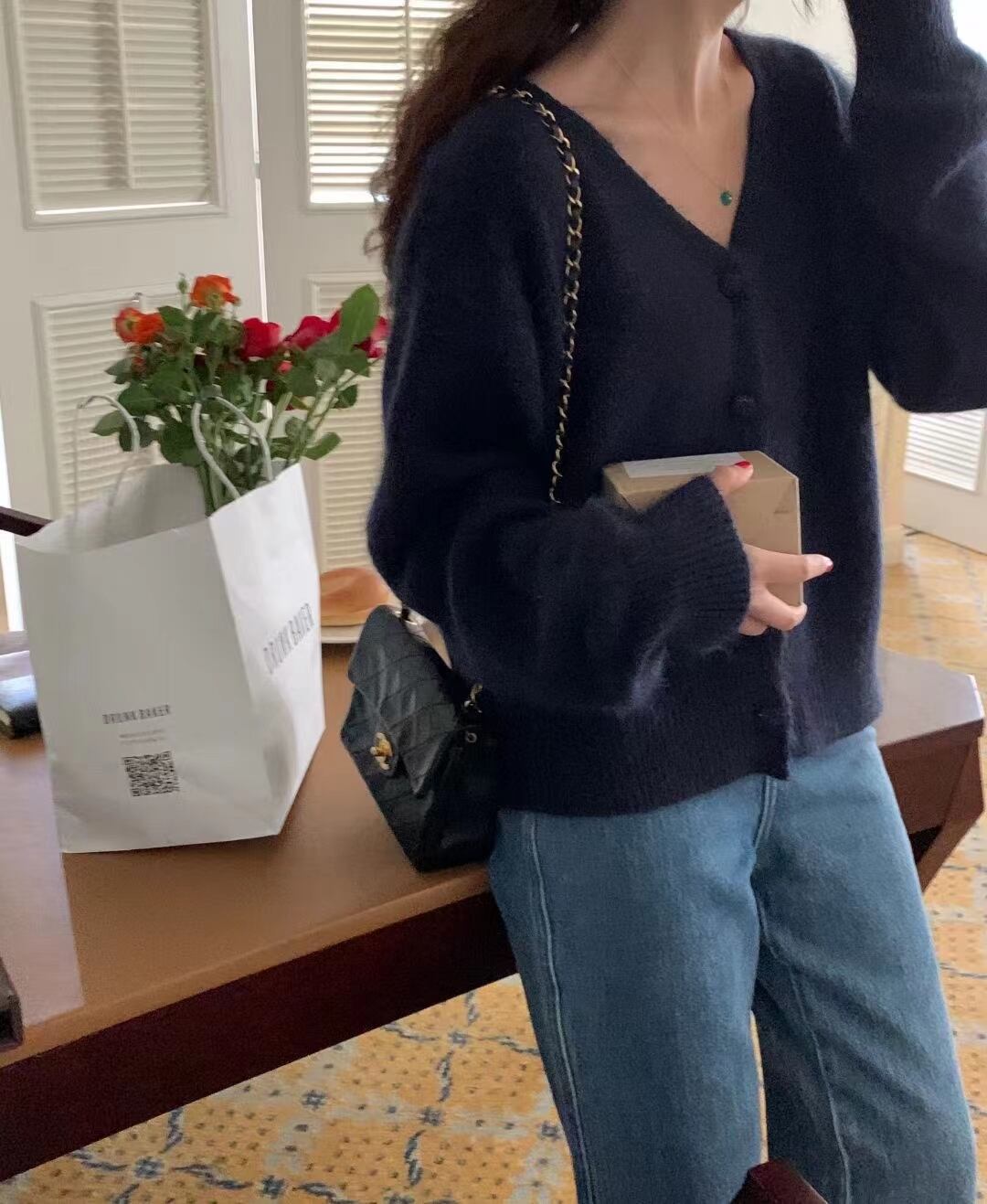 シャギーニットカーデ　AJ2205-508