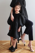 CLOVER PUFF DRESS BLACK 6Y-8Y