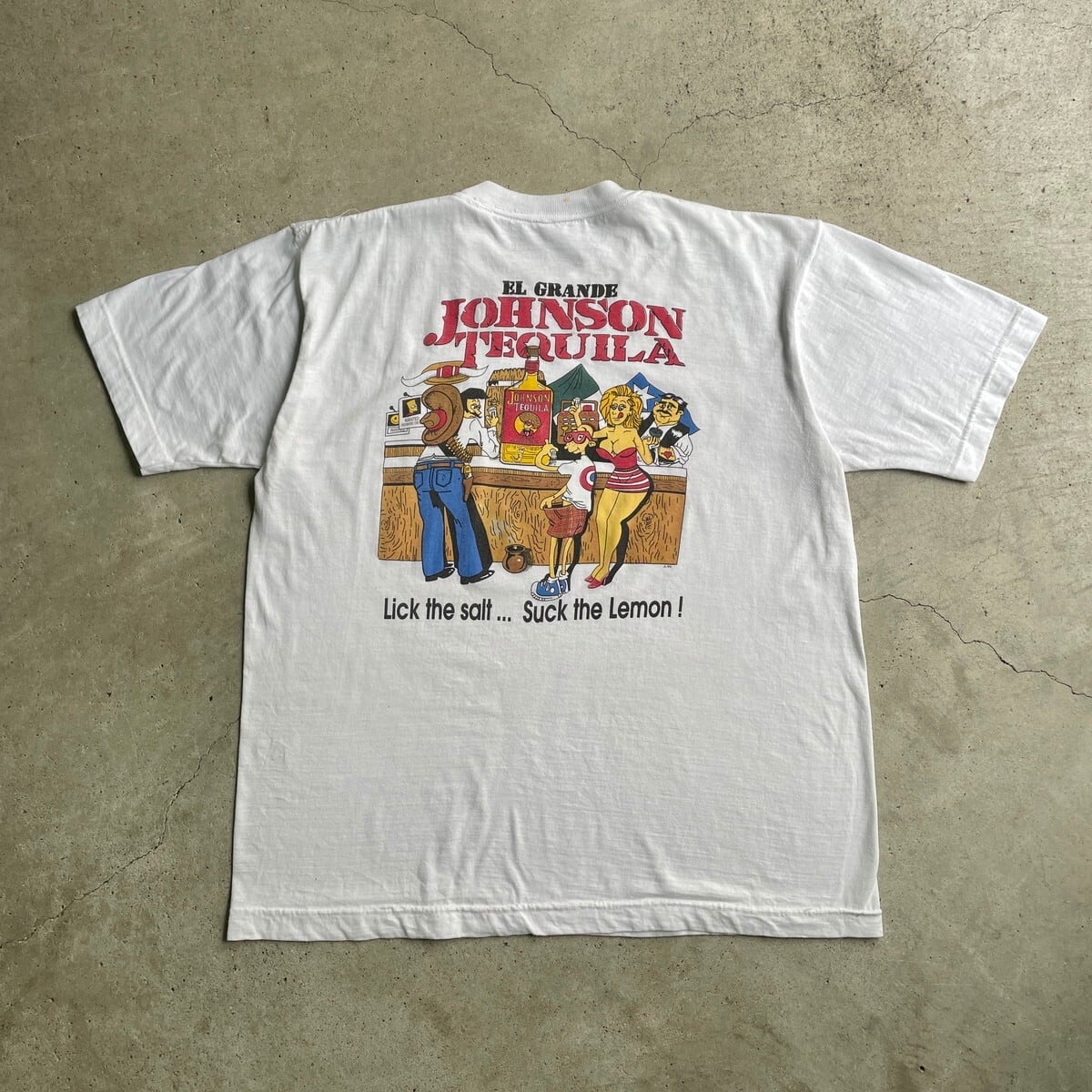 90年代 BIG JOHNSON JOHNSON TEQUILA MEXICO エロ バックプリントT