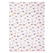 オランダのティータオル 【パピヨン】綿100%  クレア&イーフ Clayre & Eef ループ付き 50x70 cm 花柄 動物柄 ファンタジー 童話の世界 北欧 かわいい 柄 デザイン 動物 森 花 ローズ キッチンクロス キッチンタオル  ディッシュタオル ディッシュクロス ふきん コットン
