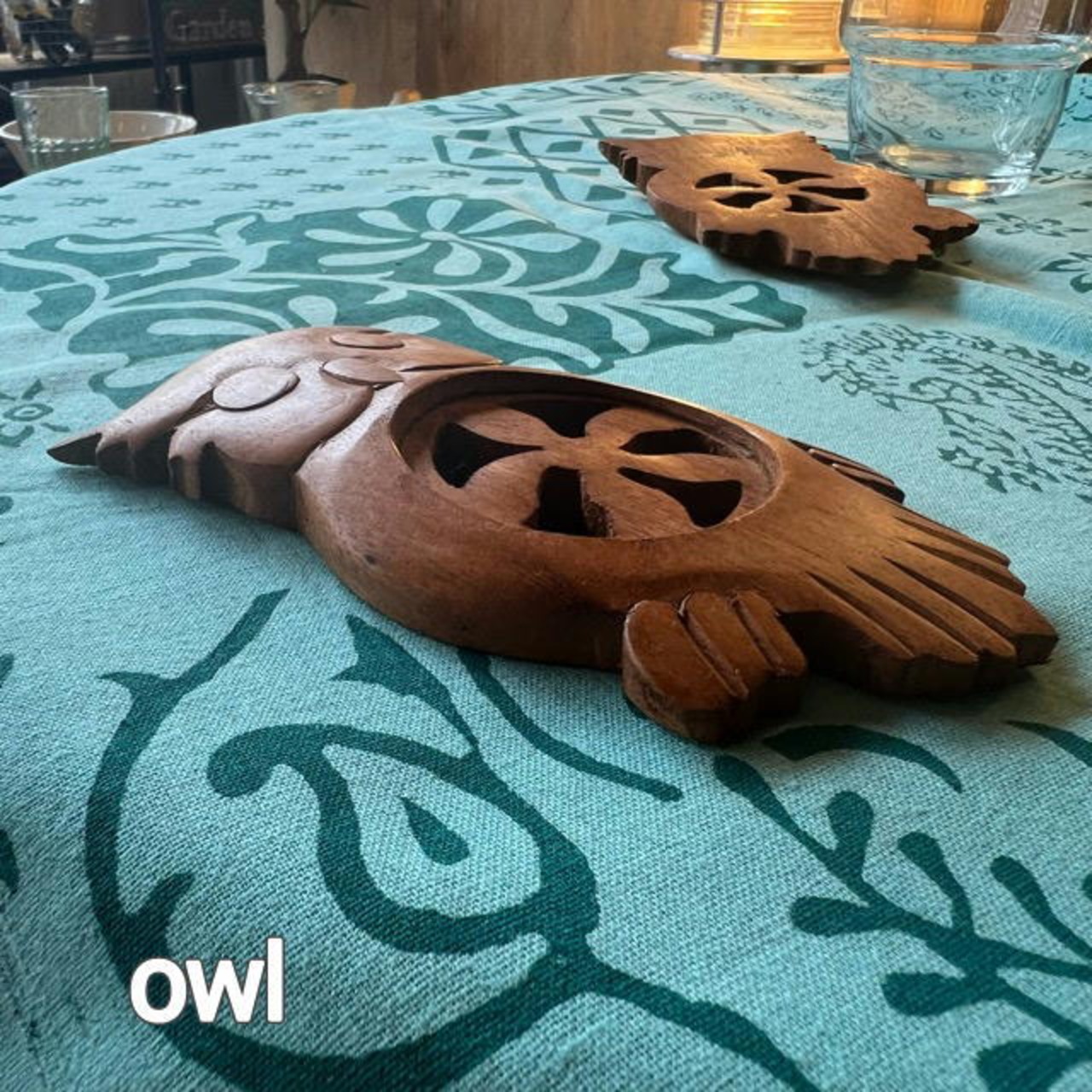 Hawaiian Wood Coaster　3Type　ハワイアンウッドコースター　コースター　フクロウ　カメ　リーフ