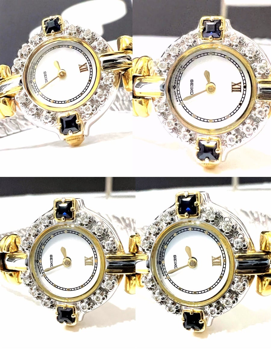 SEIKO セイコー エクセリーヌ パヴェ ダイヤモンド サファイア