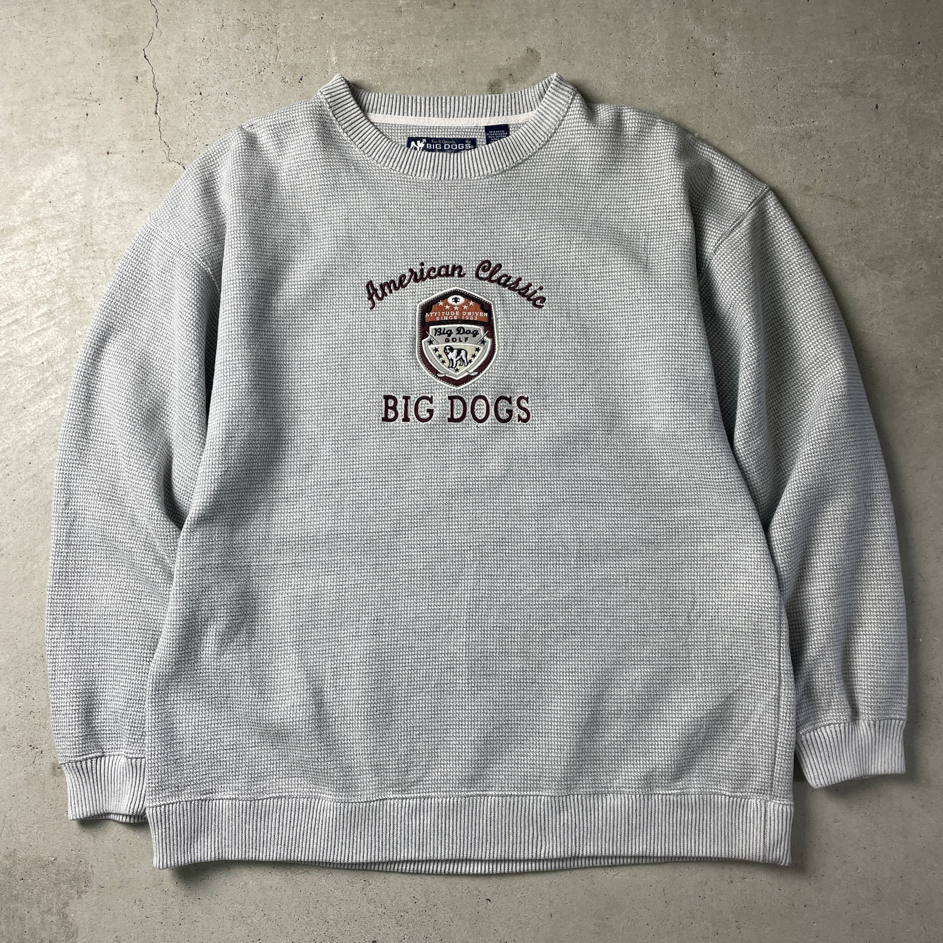 【希少】90s BIG DOGS ビッグドッグス スウェット 刺繍ロゴ