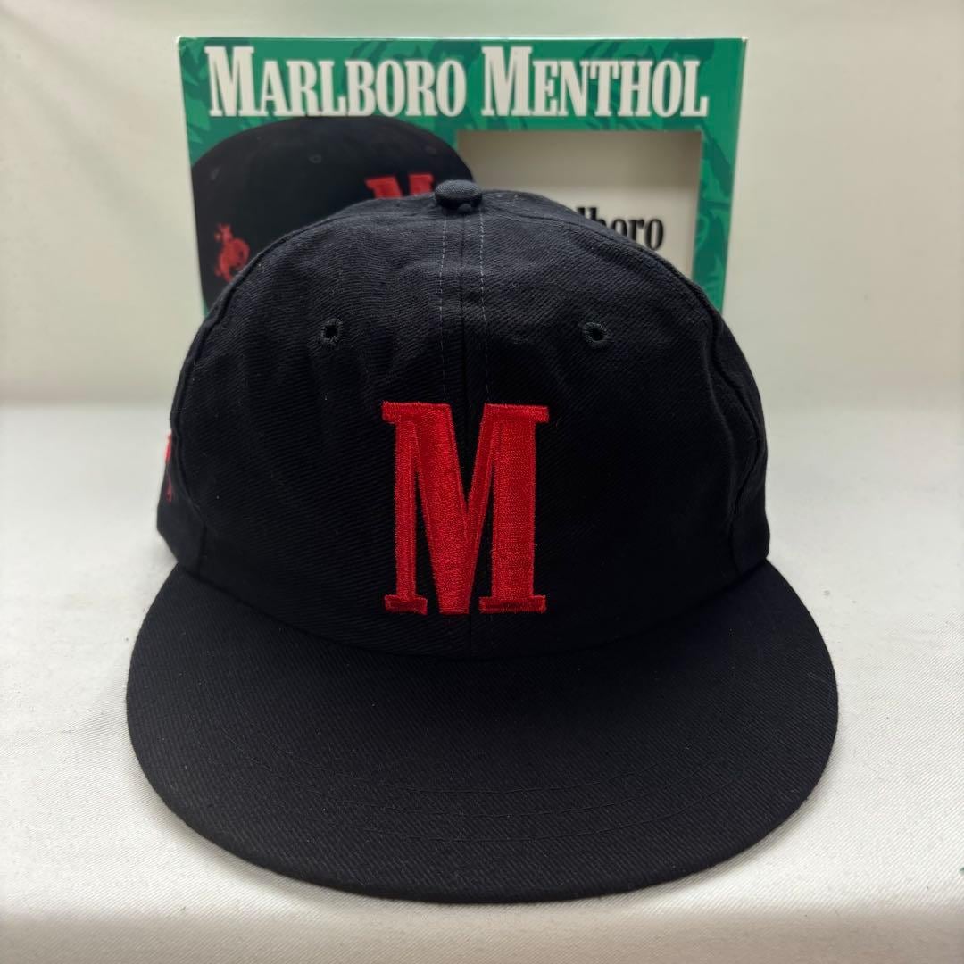 デッドストックMARLBORO マルボロ キャップ タバコ ビンテージ 黒 帽子 デッドストックMARLBORO マルボロ キャップ タバコ ビンテージ 帽子 黒