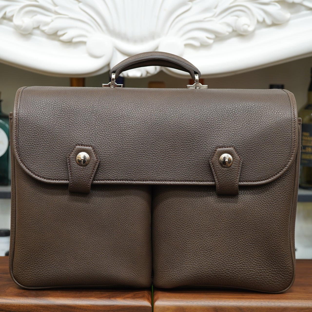 ル・ボナー マエストロ(オーバーナイターブリーフ) ソフトスノーカーフ ダークブラウン