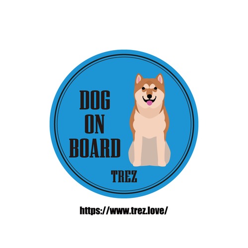 全8色 名前入り DOG ON BOARD 柴犬 ポップアート ステッカー