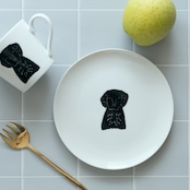 Black Dog&Cat Plate